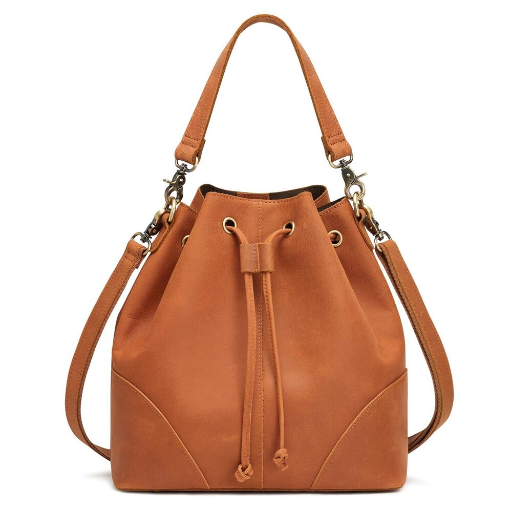 5928 Leather Bucket Bags Drawstring Crossbody Purses Shoulder Top Handle